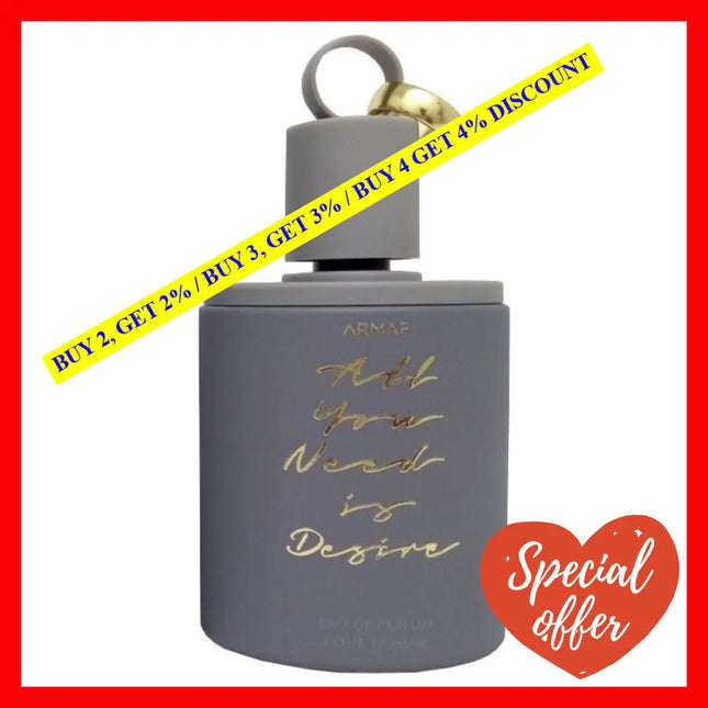 Armaf All You Need Is Desire Eau De Parfum For Men 3.4 Oz / 100 Ml