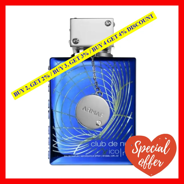 Armaf Club De Nuit Blue Iconic Eau Parfum For Men 3.6 Oz / 100 Ml
