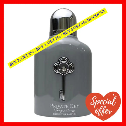 Armaf Club De Nuit Private Key To My Success Extrait Of Parfum For Men 3.4 Oz / 100 Ml