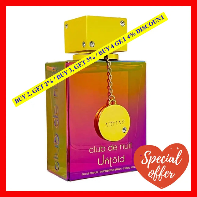 Armaf Club De Nuit Untold Eau Parfum Unisex 3.6 Oz / 100 Ml