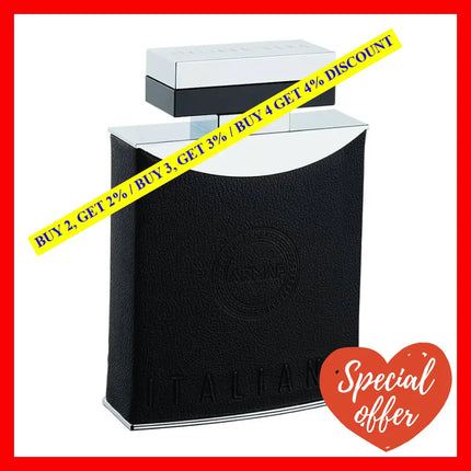 Armaf Italiano Nero Eau De Toilette For Men 3.4 Oz / 100 Ml