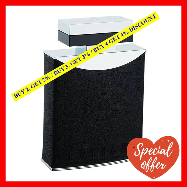 Armaf Italiano Nero Eau De Toilette For Men 3.4 Oz / 100 Ml