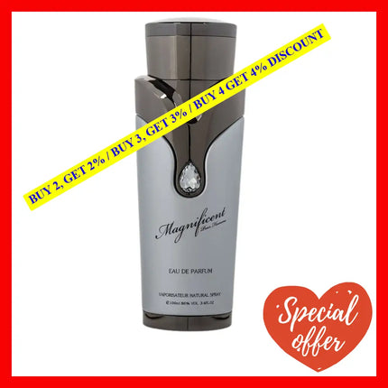 Armaf Magnificent Pour Homme Eau De Parfum For Men 3.4 Oz / 100 Ml