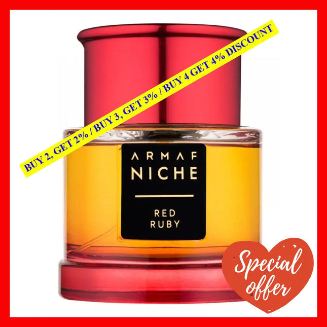Armaf Red Ruby Eau De Parfum For Women 3.0 Oz / 90 Ml
