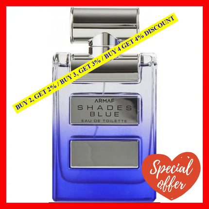 Armaf Shades Blue Eau De Toilette For Men 3.4 Oz / 100 Ml