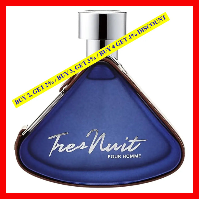 Armaf Tres Nuit Eau De Toilette For Men 3.4 Oz / 100 Ml