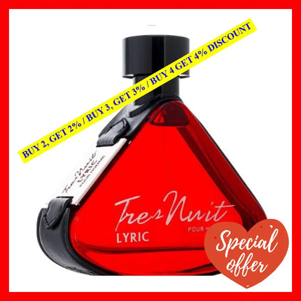 Armaf Tres Nuit Lyric Eau De Parfumand For Men 3.4 Oz / 100 Ml