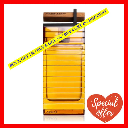 Armaf Venetian Ambre Edition Eau De Parfum Spray For Men 3.4Oz - 100Ml