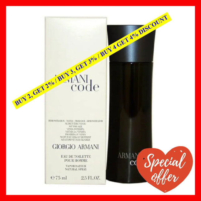 Armani Code By Giorgio For Men - 2.5 Oz Edt Spray (Tester)