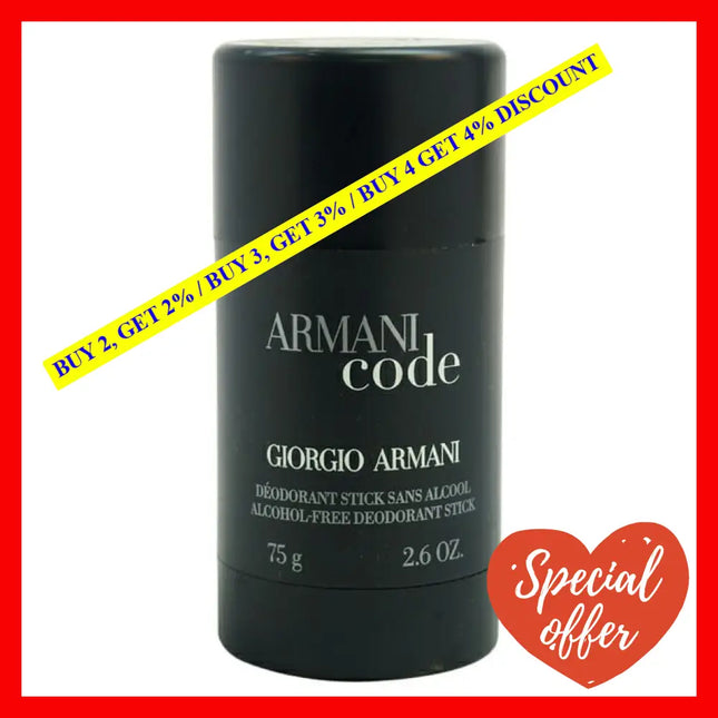 Armani Code By Giorgio For Men - 2.6 Oz Alcohol-Free Deodorant Stick