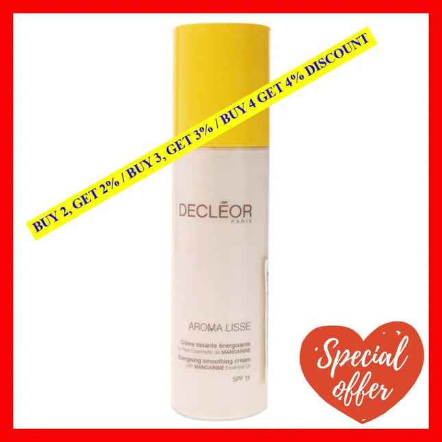 Aroma Lisse Energising Smoothing Cream Spf 15 By Decleor For Unisex - 1.6 Oz (Unboxed)
