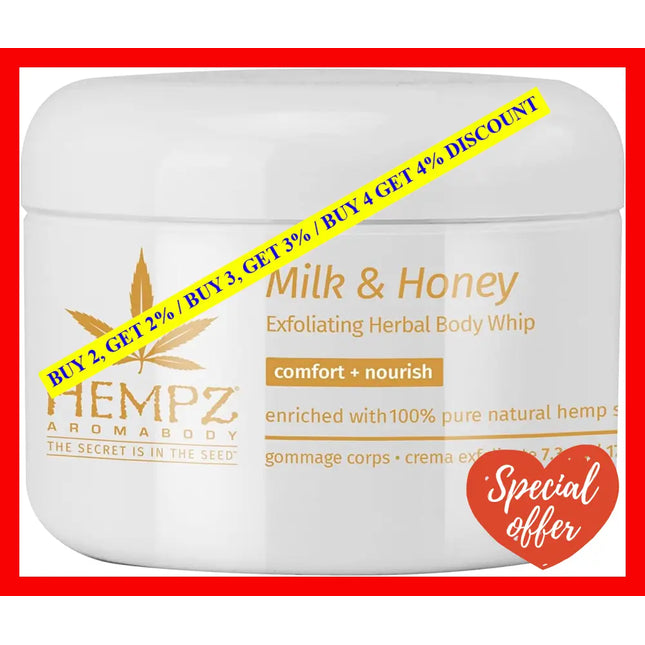 Aromabody Milk And Honey Herbal Body Exfoliating Whip By Hempz For Unisex - 7.3 Oz Cream