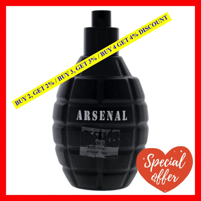 Arsenal Black By Gilles Cantuel For Men - 3.4 Oz Edp Spray (Tester)