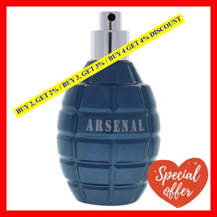 Arsenal Blue By Gilles Cantuel For Men - 3.4 Oz Edp Spray (Tester)