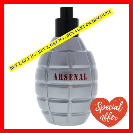 Arsenal Grey By Gilles Cantuel For Men - 3.4 Oz Edp Spray (Tester)