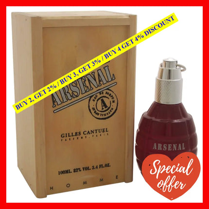 Arsenal Red By Gilles Cantuel For Men - 3.4 Oz Edp Spray