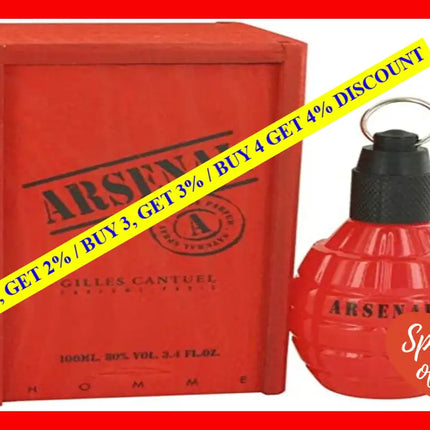 Arsenal Red New By Gilles Cantuel Eau De Parfum Spray 3.4 Oz