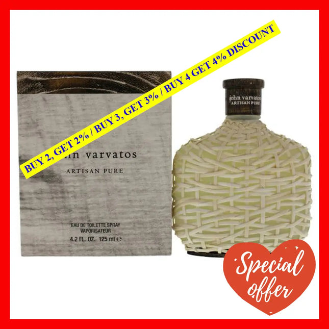 Artisan Pure By John Varvatos For Men - 4.2 Oz Edt Spray