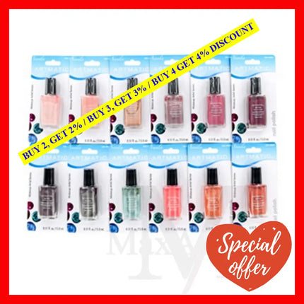 Artmatic Mega Radiant Nail Polish Collection 72 Pcs. Assorted Colors 0.46 Oz Ea (13.5 Ml)