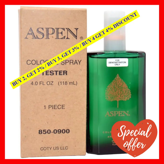 Aspen By Coty For Men - 4 Oz Edc Spray (Tester)