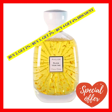 Atelier Des Ors Nuda Veritas Limited Edition Eau De Parfum Unisex 3.3 Oz / 100 Ml
