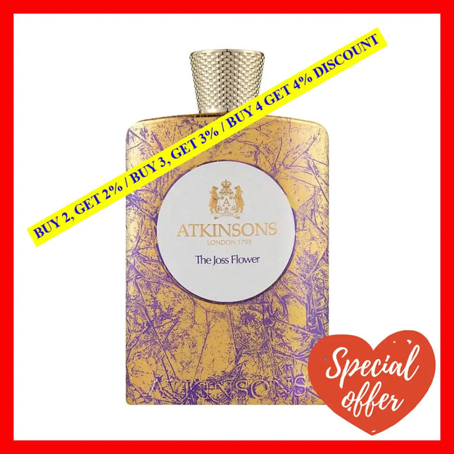 Atkinsons The Joss Flower Eau De Parfum For Men 3.4 Oz / 100 Ml