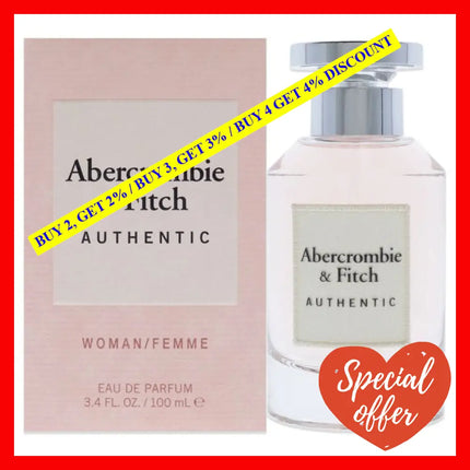 Authentic By Abercrombie And Fitch For Women - 3.4 Oz Edp Spray