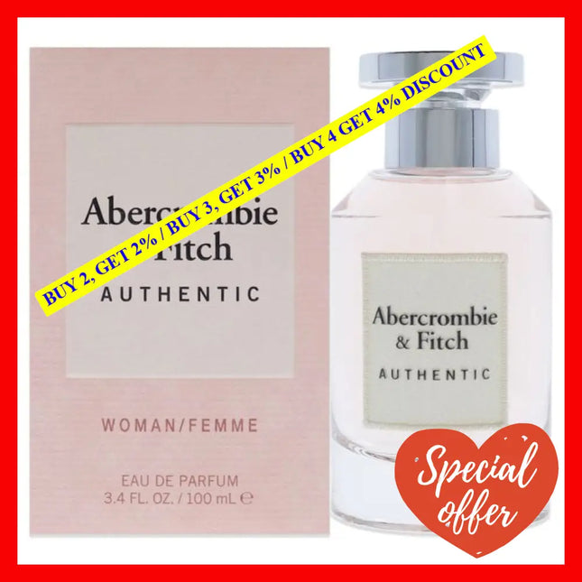 Authentic By Abercrombie And Fitch For Women - 3.4 Oz Edp Spray
