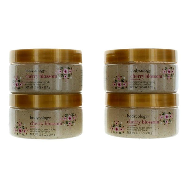 Cherry Blossom By Bodycology, 4 Pack Of 10.5 Oz Each Exfoliante Sugar Scrub In Women