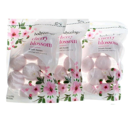 Cherry Blossom By Bodycology, 3 Pack Of 8 Bath Fizzies Each Total Of 24