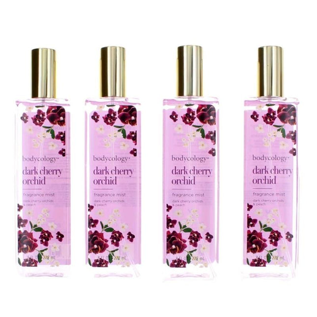 Dark Cherry Orchid By Bodycology, 4 Pack 8 Oz Fragrance Mist For Women