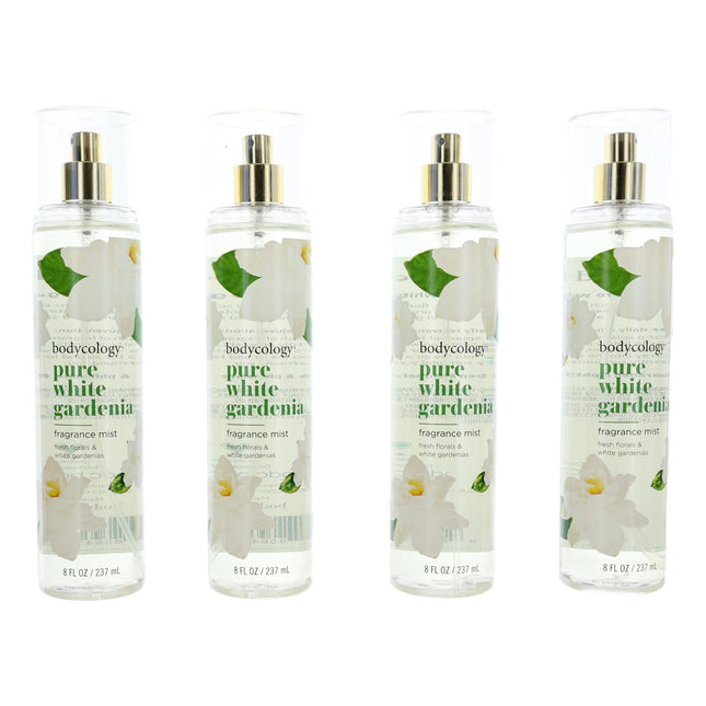 Pure White Gardenia By Bodycology, 4 Pack 8 Oz Fragrance Mist For Women