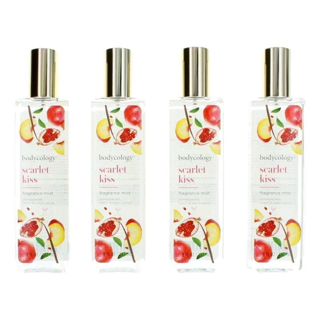 Scarlet Kiss By Bodycology, 4 Pack 8 Oz Fragrance Mist For Women