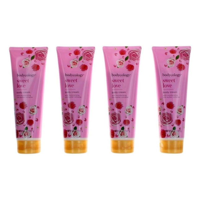 Sweet Love By Bodycology, 4 Pack 8 Oz Moisturizing Body Cream For Women