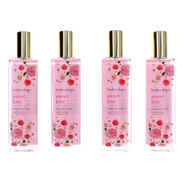 Sweet Love By Bodycology, 4 Pack 8 Oz Fragrance Mist For Women
