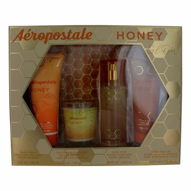 Aeropostale Honey Glow By Aeropostale, 4 Piece Gift Set For Women