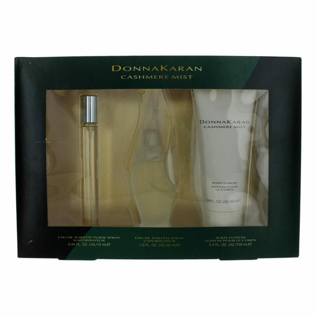 Cashmere Mist By Donna Karan, 3 Piece Gift Set For Women