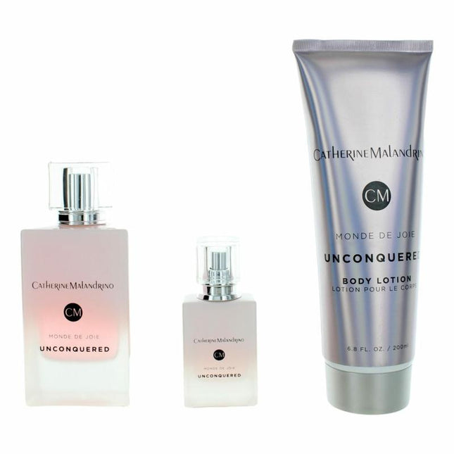 Unconquered Monde De Joie By Catherine Malandrino, 3 Piece Gift Set For Women