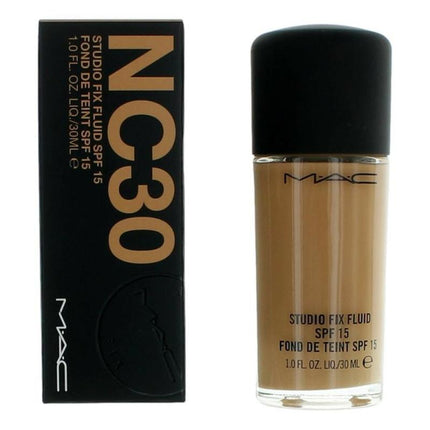 Mac Studio Fix Fluid Spf15 By Mac, 1 Oz Foundation - Nc30