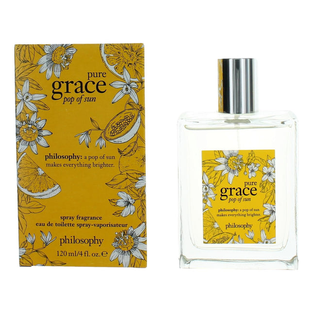 Pure Grace Pop Of Sun By Philosophy, 4 Oz Eau De Toilette Spray For Women