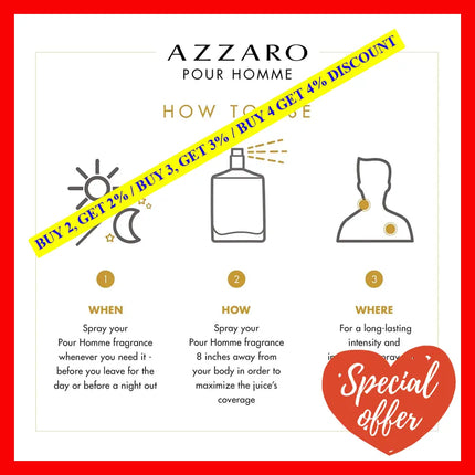 Azzaro By For Men - 3.4 Oz Edt Spray (Refillable)