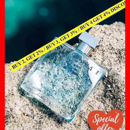 Azzaro Chrome Eau De Toilette - Mens Cologne Citrus Aquatic & Woody Fragrance 3.3 Fl Oz