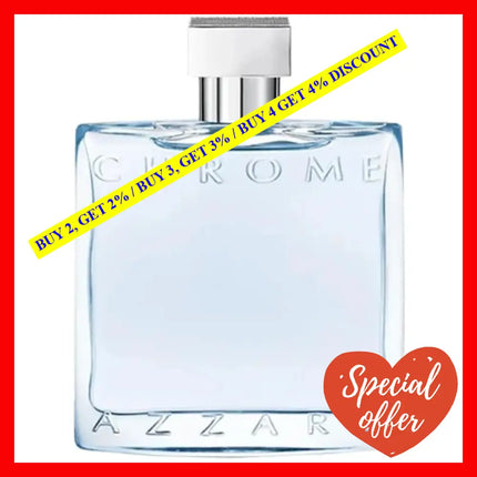 Azzaro Chrome Eau De Toilette Spray 1.7 Oz 50 Ml For Men
