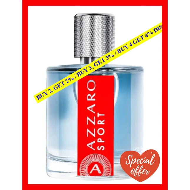 Azzaro Sport 3.4 Oz /And 100 Mland Eau De Toiletteand For Men / Ml