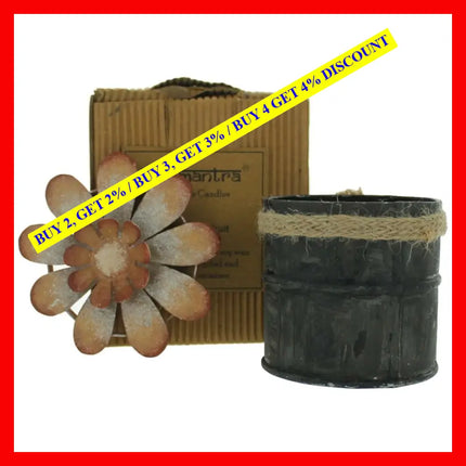 Bali Mantra Handmade Scented Candle In Travel Pot - Peach Grapefruit