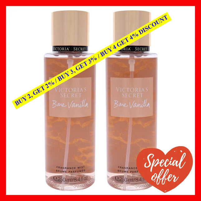 Bare Vanilla By Victorias Secret For Women - 8.4 Oz Fragrance Mist Pack Of 2