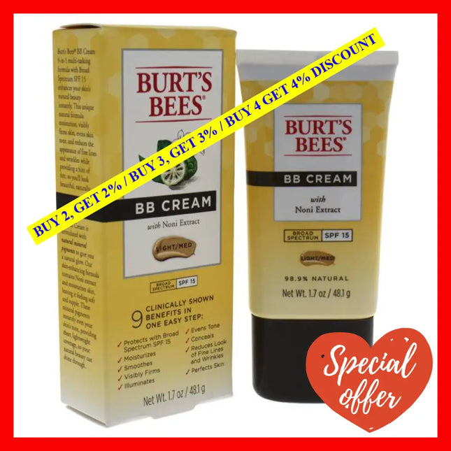Bb Cream Spf 15 - Light/Medium By Burts Bees For Women 1.7 Oz Makeup
