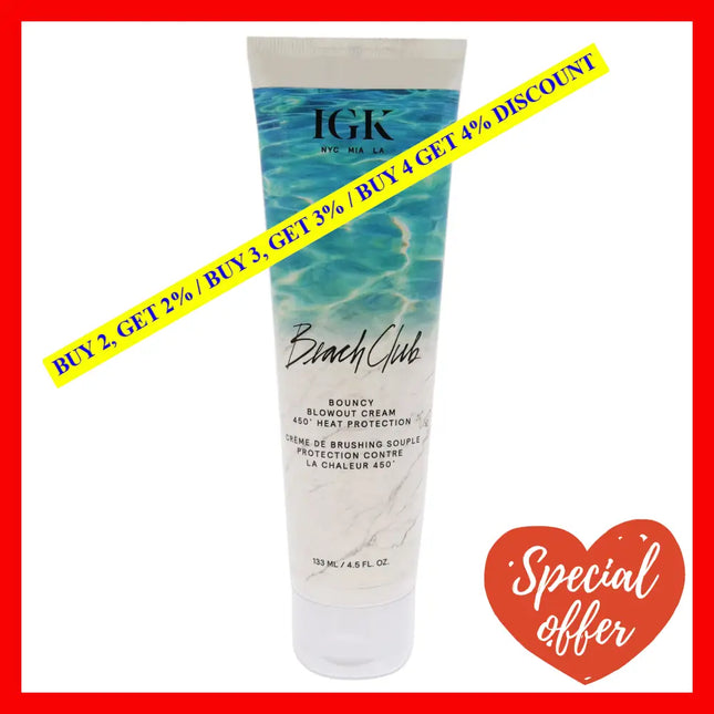 Beach Club Bouncy Blowout Cream By Igk For Unisex - 4.5 Oz