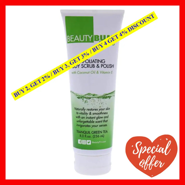 Beautybum Scrub Exfoliating Body And Polish - Tranquil Green Tea By Beautyfit For Women 8 Oz