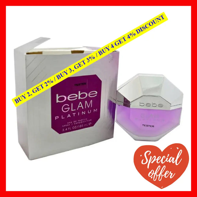 Bebe Glam Platinum By For Women - 3.4 Oz Edp Spray (Tester)